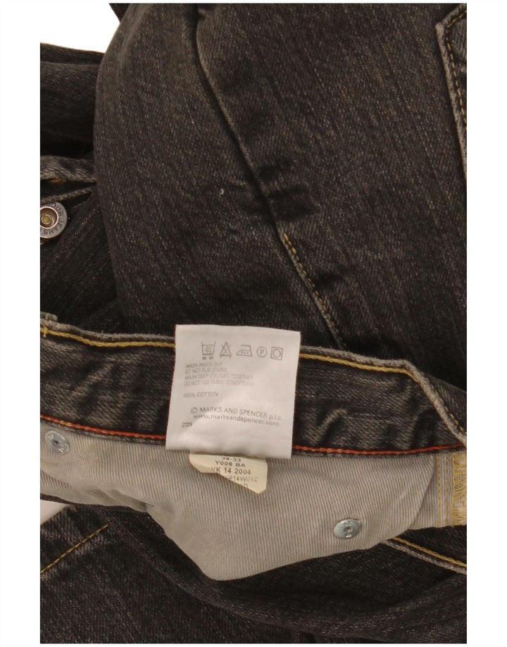 Мужские прямые джинсы Marks & Spencer W36 L33, черный хлопок