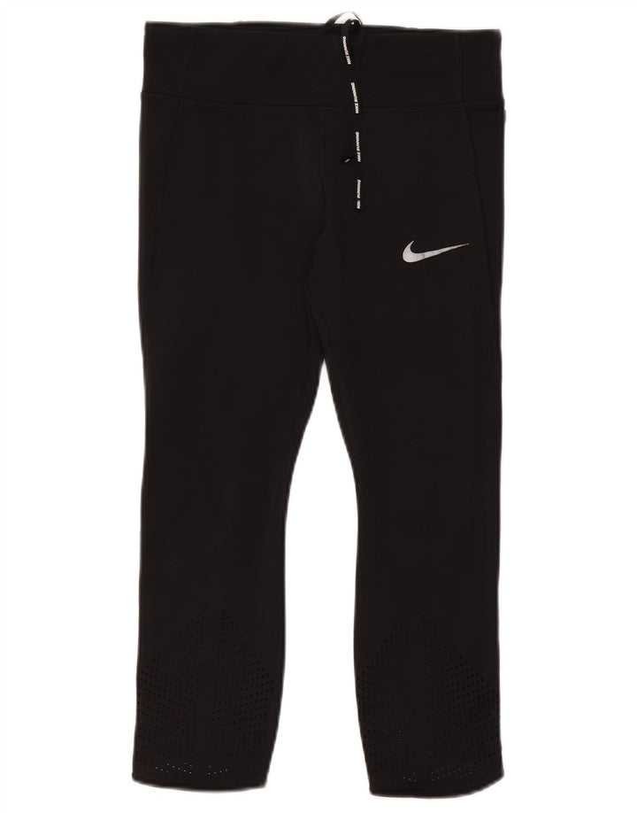 Женские леггинсы-капри Nike Dri Fit UK 12, средние, черные