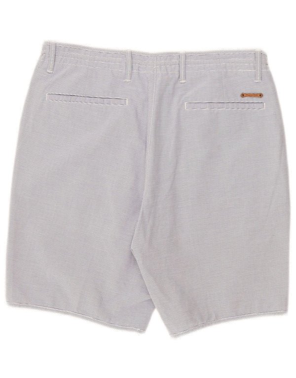 Мужские шорты чинос Massimo Dutti EU 42, большие, W32, синие, хлопковые в тонкую полоску