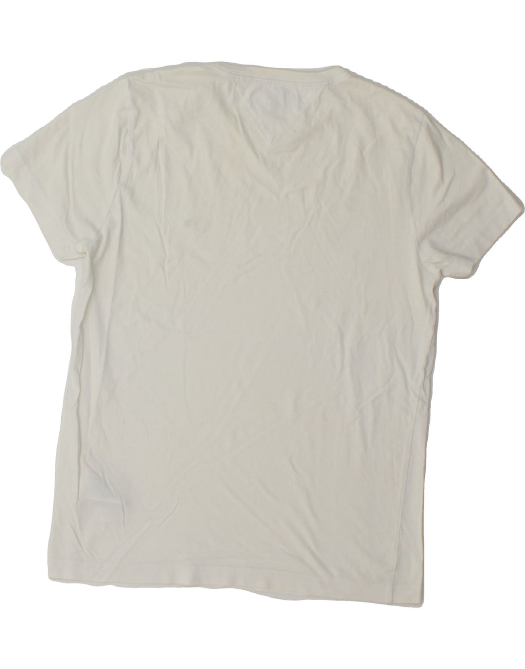 TOMMY HILFIGER Mens T-Shirt Top Small White Cotton Vintage Tommy Hilfiger and Second-Hand Tommy Hilfiger from Messina Hembry 