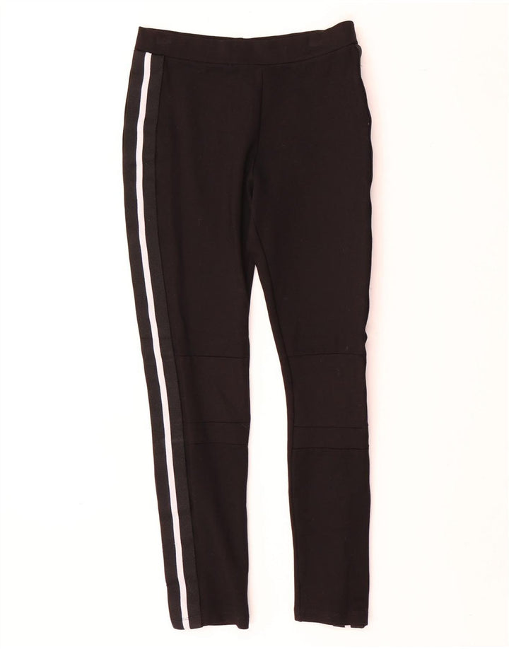 Женские леггинсы Zara UK 12, средние, черные в полоску