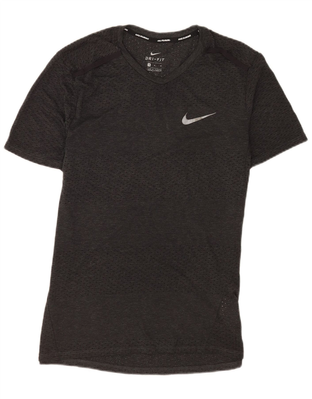 Мужская футболка Nike Dri Fit из полиэстера среднего серого цвета