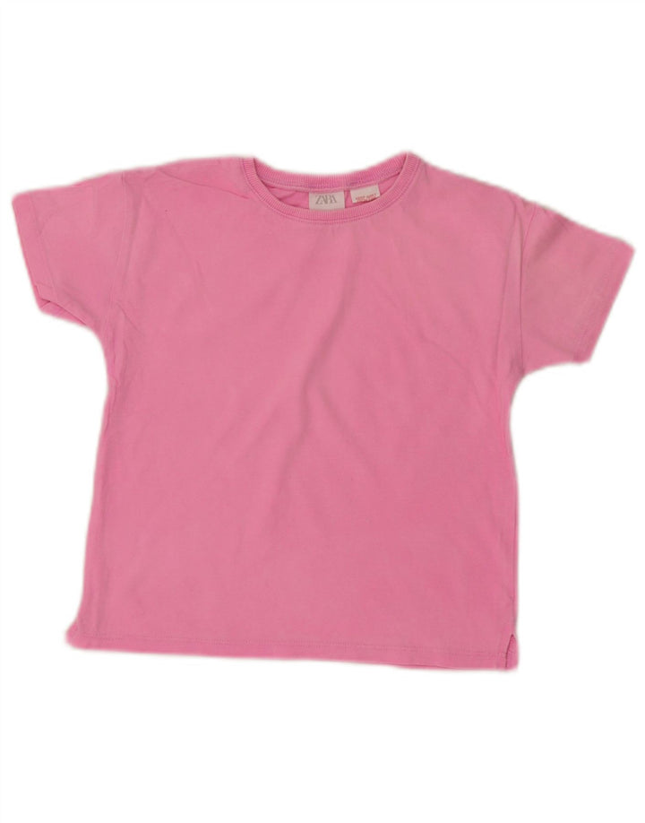 Футболка Zara для девочек, топ 4-5 лет, розовая
