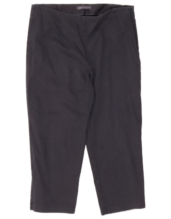 Женские капри Marks & Spencer UK 14, большие W32 L21, темно-синие, хлопковые