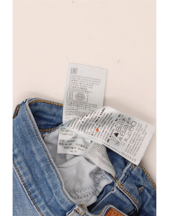 Женские расклешенные джинсы с высокой талией LEVI'S W25 L32, синий хлопок