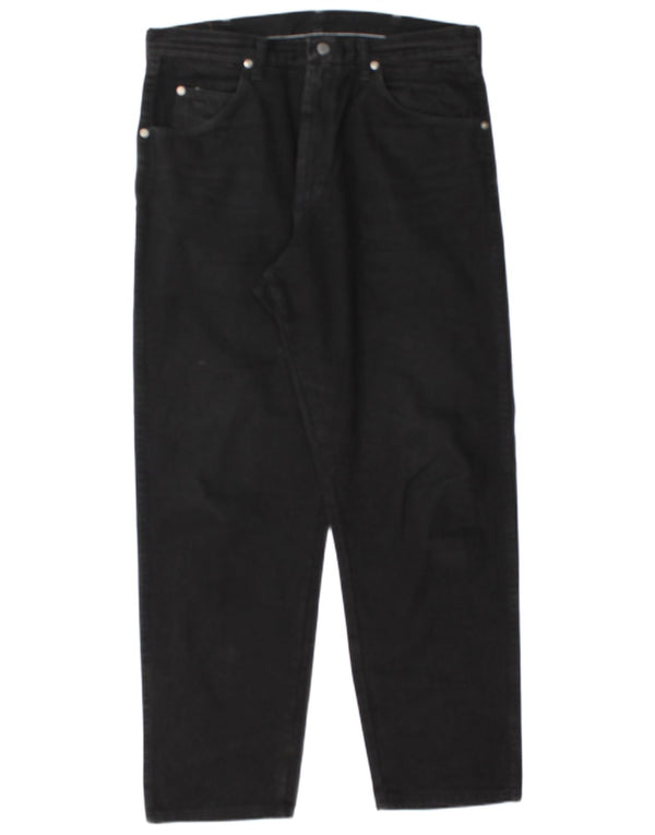 Мужские прямые повседневные брюки Wrangler W34 L30, черные хлопковые