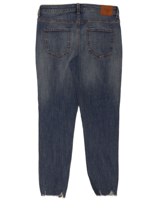 Женские потертые джинсы скинни Zara EU 40 Medium W30 L27, синий хлопок