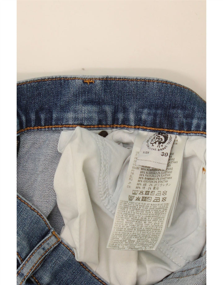 Женские прямые джинсы DIESEL W30 L27 синие, хлопок