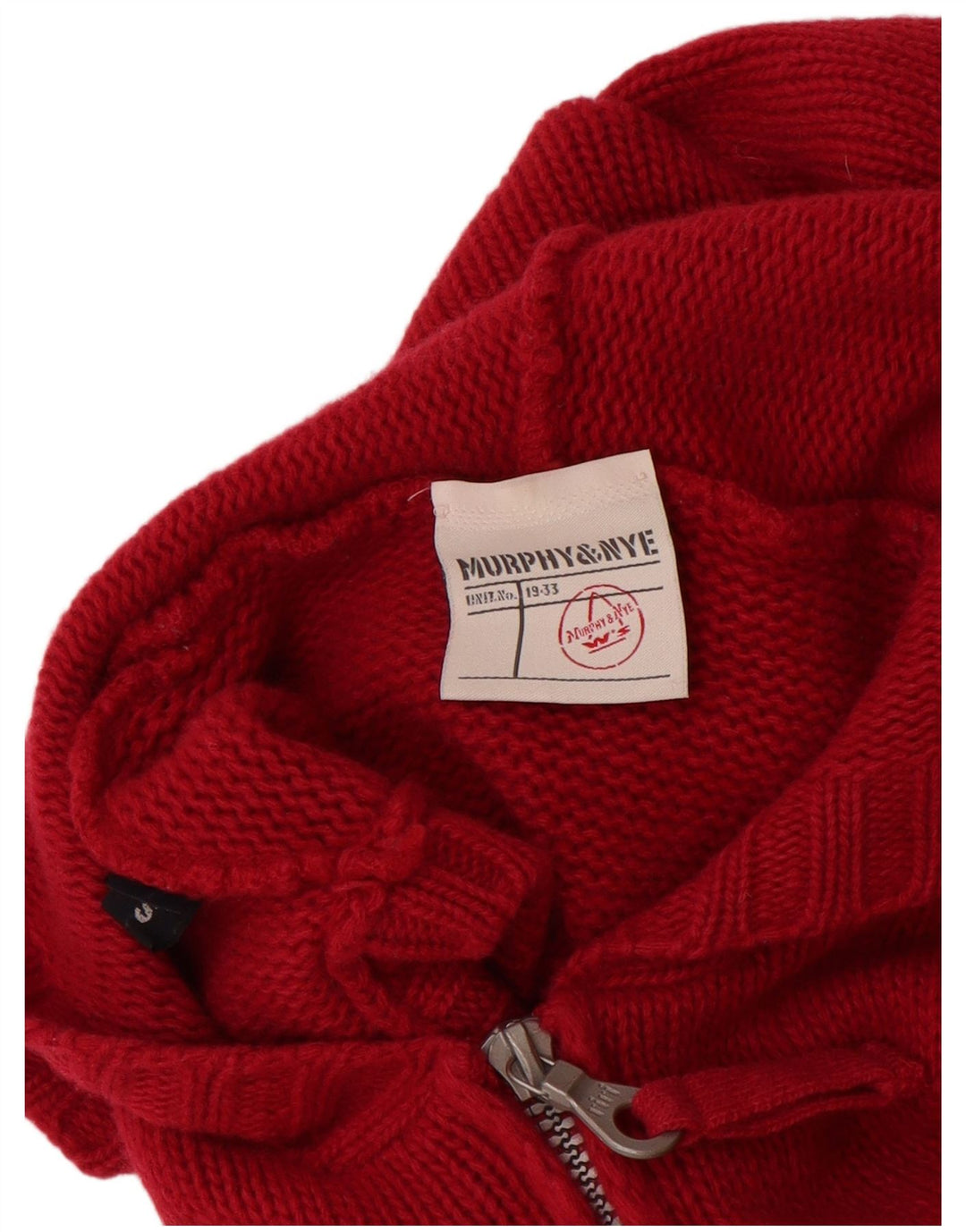 Женский кардиган с капюшоном MURPHY & NYE UK 10, маленький бордовый цвет