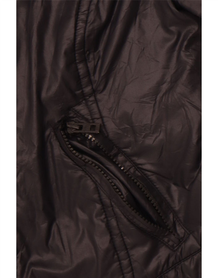 SUPERDRY Женская укороченная ветровка UK 12, средний черный нейлон