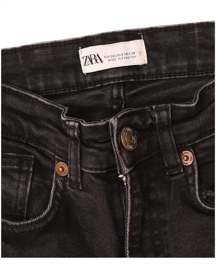 Женские укороченные джинсы Zara Bootcut EU 38 Small W28 L25, черные