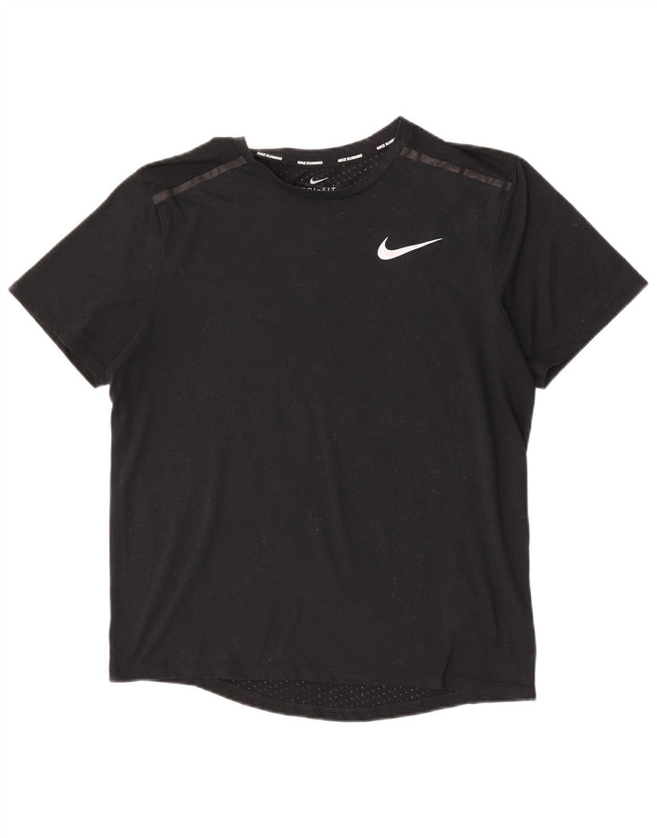 Мужская футболка Nike Dri Fit, средний черный полиэстер