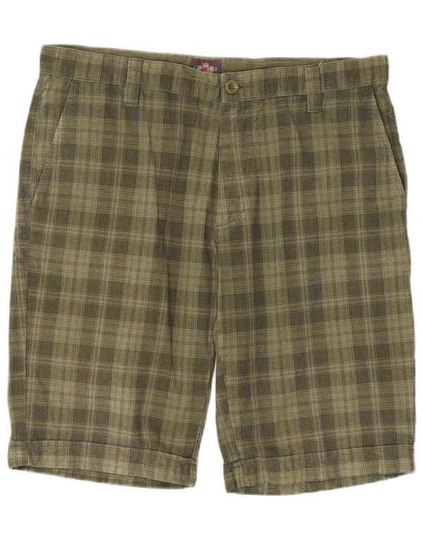 Мужские шорты чинос Canadiens IT 52 XL W36 Хаки в клетку, хлопок