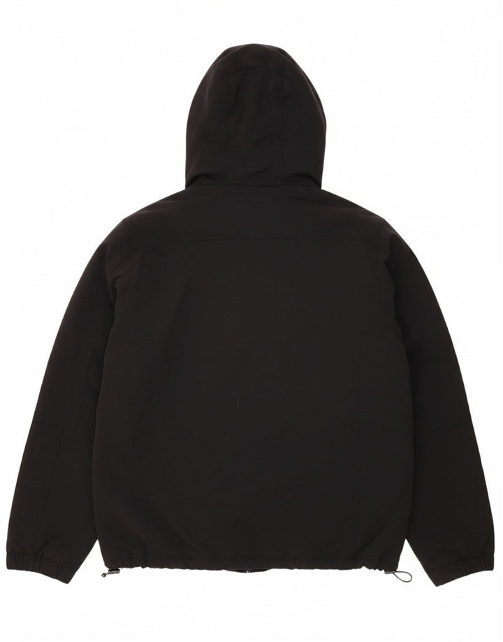WOOLRICH Mens Hooded Padded Jacket UK 44 2XL Black Nylon