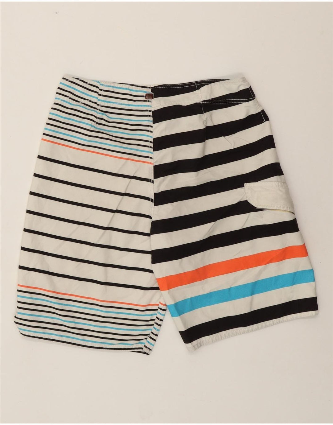 QUIKSILVER Мужские шорты для плавания, средние, белые в полоску