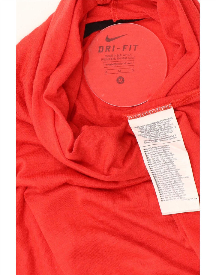 Мужской топ Nike Dri Fit с длинным рукавом, средний красный, шерстяной
