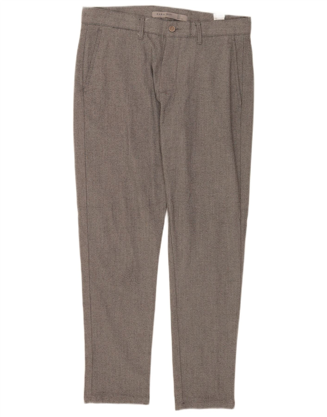 Мужские узкие брюки-чиносы Zara EU 38 Small W30 L27 Серый полиэстер