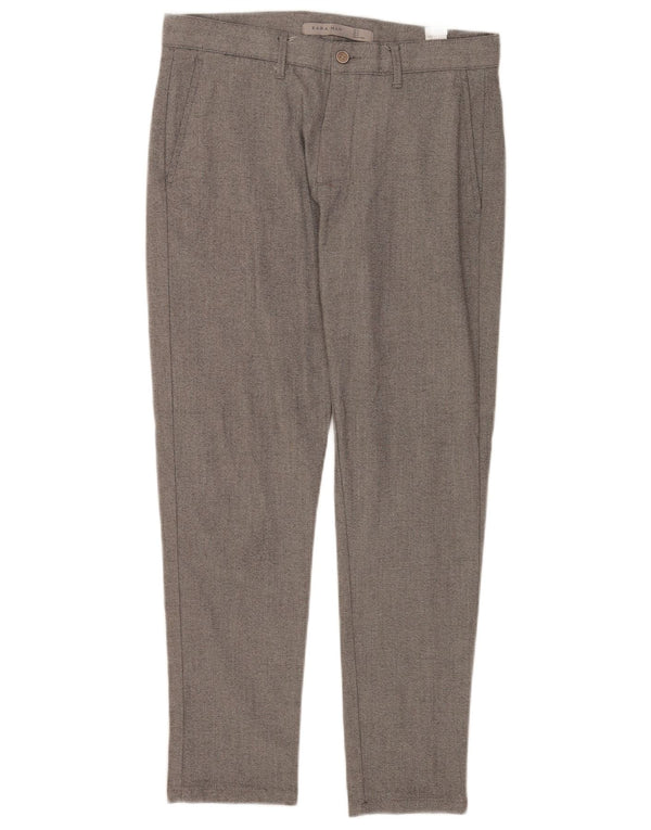 Мужские узкие брюки-чиносы Zara EU 38 Small W30 L27 Серый полиэстер