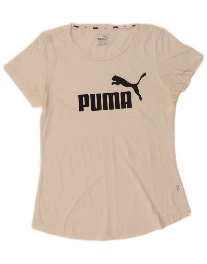 Женская футболка с рисунком Puma Top UK 10, маленькая белая