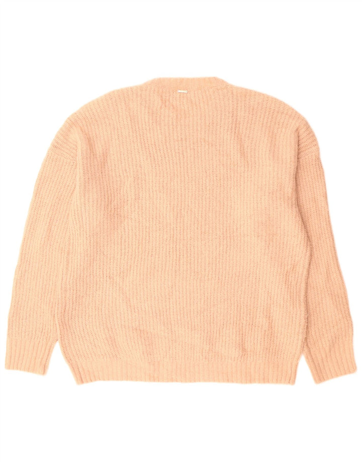 Volcom Женский свободный джемпер с круглым вырезом, Великобритания, 12/14, средний розовый