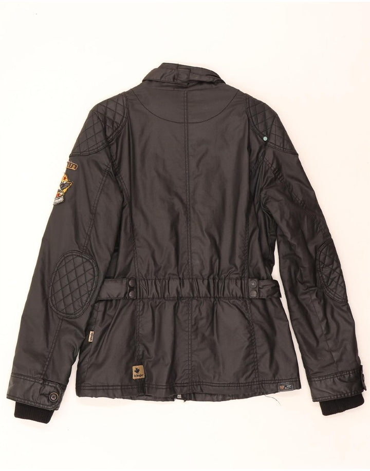 KHUJO Womens Windbreaker Jacket UK 18 XL Black Cotton Vintage KHUJO and Second-Hand KHUJO from Messina Hembry 