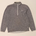 Мужской свитшот с воротником на молнии Under Armour, средний серый полиэстер с крапинками