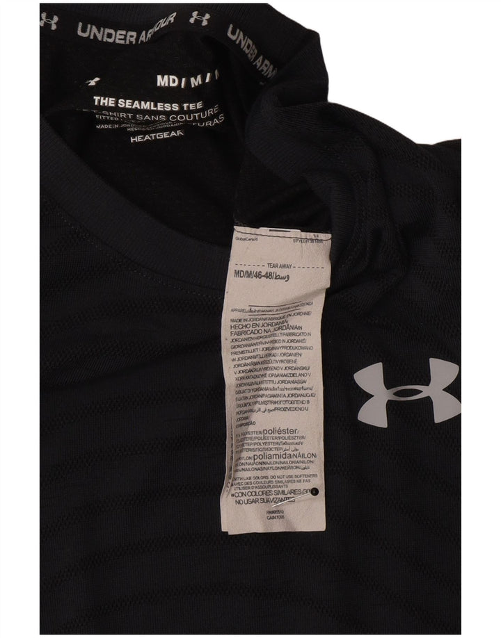 Мужская футболка Under Armour Heat Gear, верх из полиэстера среднего серого цвета в полоску