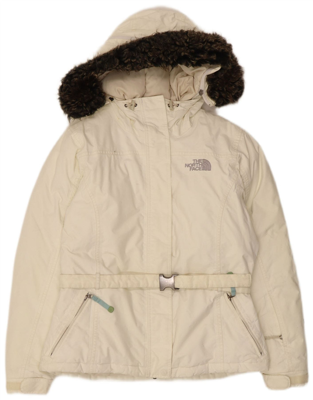 Женская стеганая куртка с капюшоном The North Face UK 14, средний бежевый нейлон