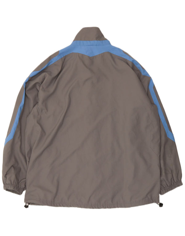 Мужская дождевик Umbro UK 42 XL, серый полиэстер с цветными блоками