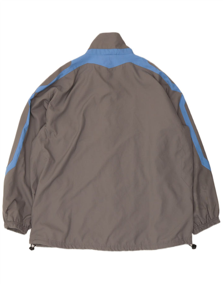 Мужская дождевик Umbro UK 42 XL, серый полиэстер с цветными блоками