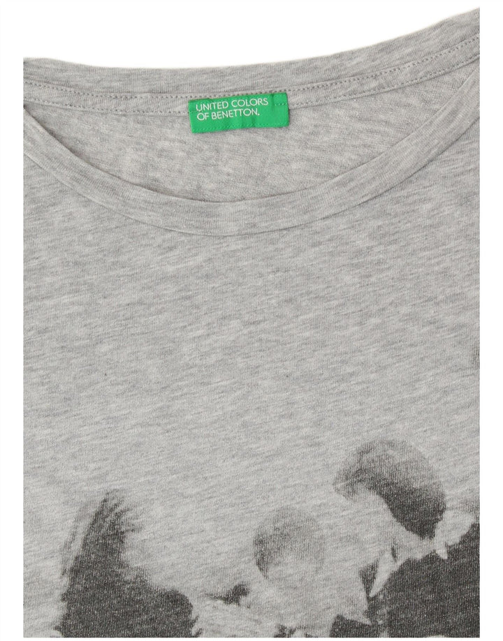 Женская футболка с рисунком UNITED COLORS OF BENETTON Top UK 14, средний серый