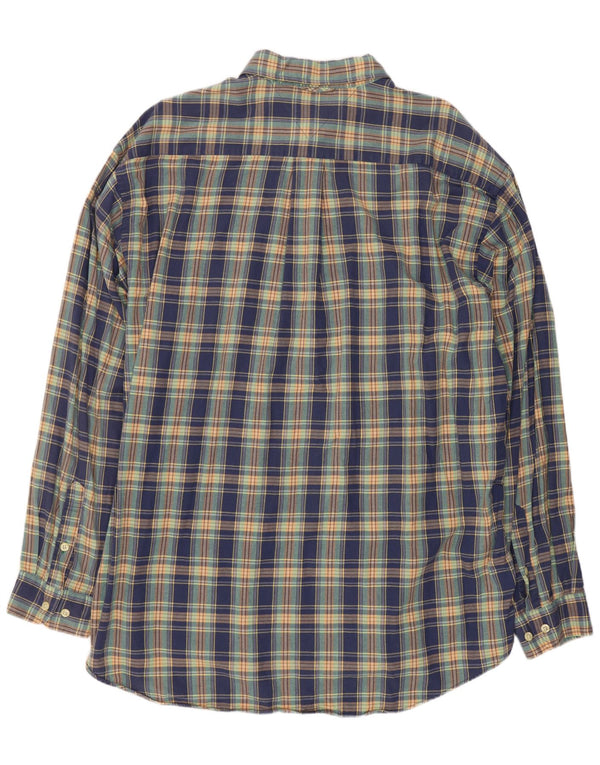 Мужская рубашка Tommy Hilfiger XL, синяя клетка, хлопок