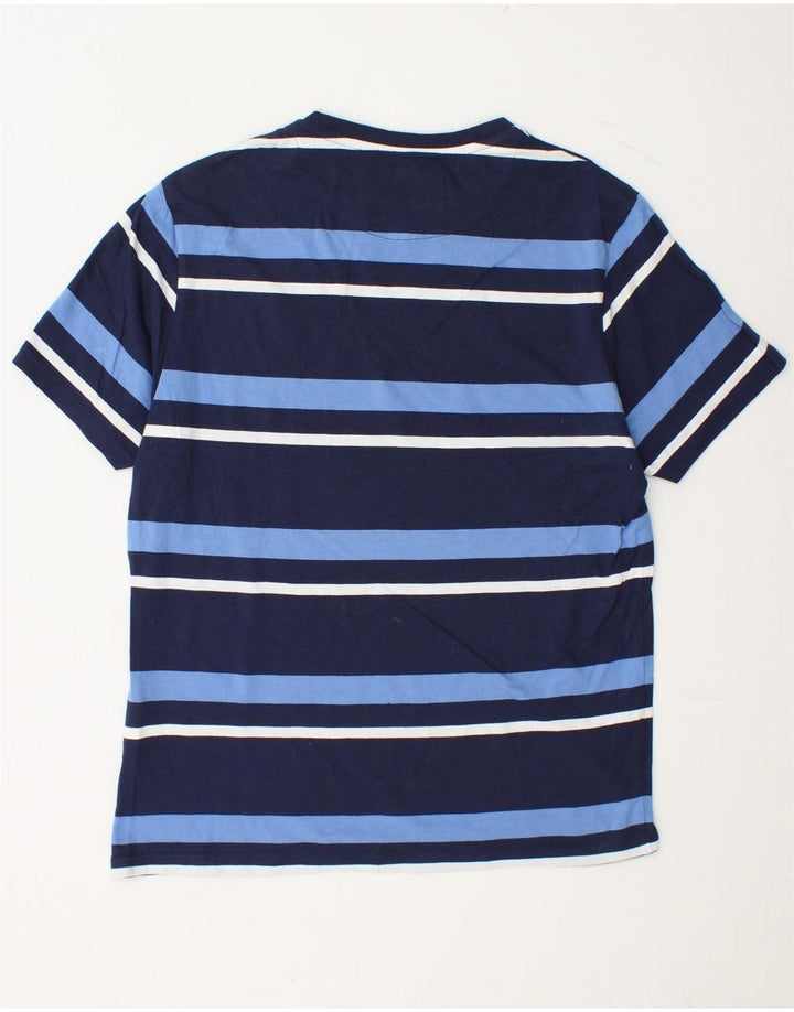 Мужская футболка LYLE & SCOTT из хлопка среднего размера, темно-синяя полоска