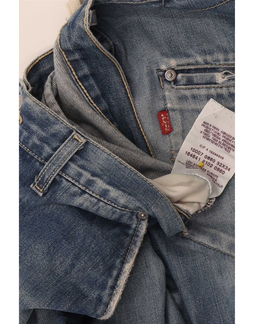 Мужские джинсы Bootcut Levi's W32 L34 синие, хлопок