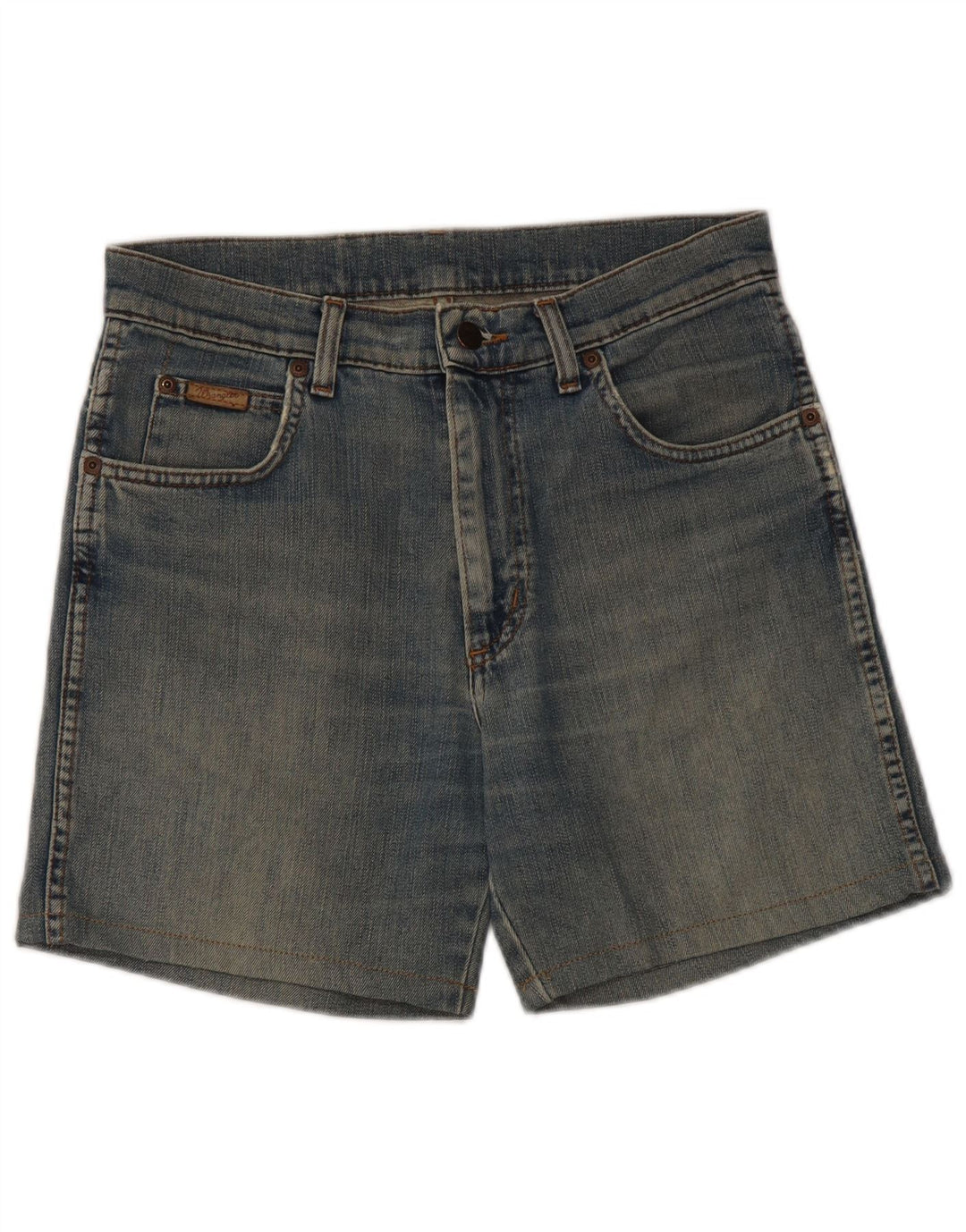 Женские джинсовые шорты Wrangler W31, хлопковые, среднего синего цвета