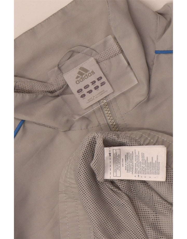 Мужская спортивная куртка Adidas UK 42/44, большой серый полиэстер