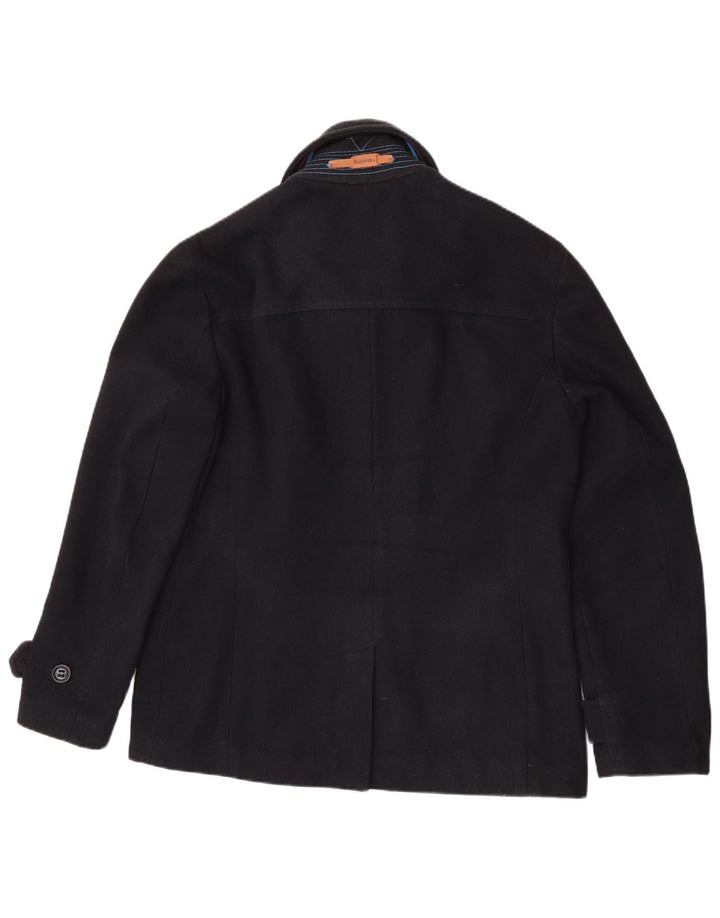 Женское полупальто Superdry UK 20 2XL Темно-синее, шерсть