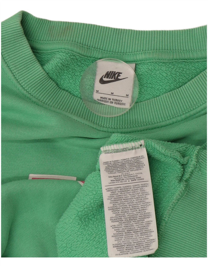 Женский спортивный костюм большого размера с рисунком Nike UK 14, хлопковый средний зеленый цвет