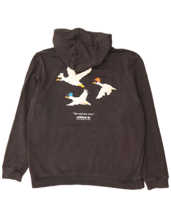 Мужской джемпер с капюшоном ADIDAS Adventure с рисунком XL, черный хлопок