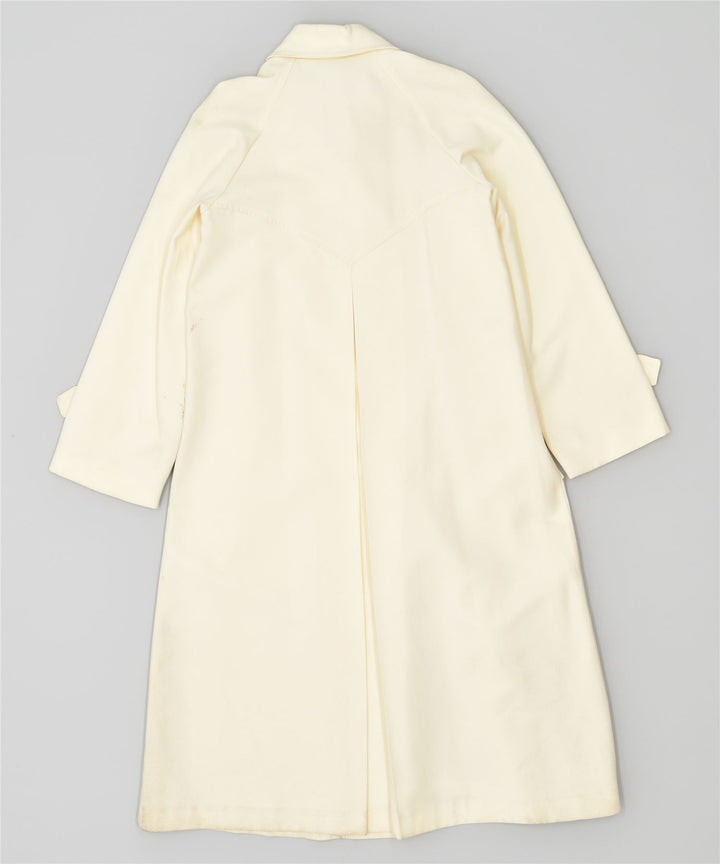 ВИНТАЖНОЕ женское пальто UK 4 XS Off White