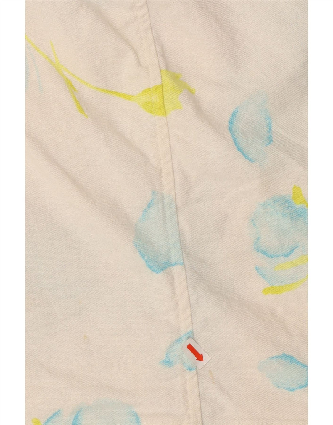 FORT & MADOX Женская джинсовая юбка W26, маленькая, с белым цветочным принтом