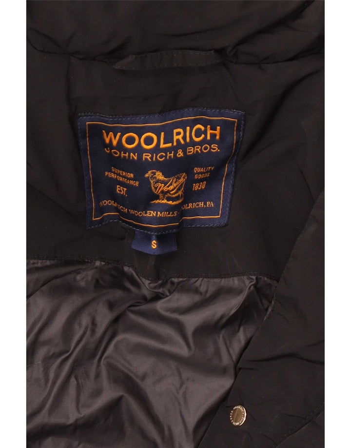 Женская стеганая куртка с капюшоном Woolrich UK 10, маленький черный полиэстер
