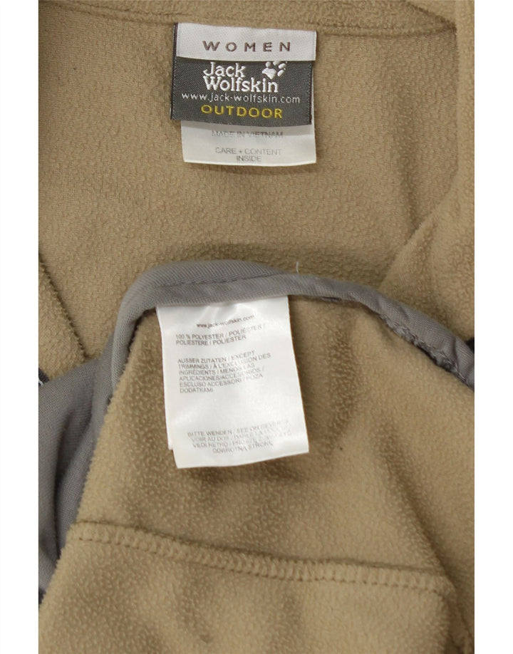 JACK WOLFSKIN Womens Fleece Jacket UK 14/16 Large Green Polyester Vintage Jack Wolfskin and Second-Hand Jack Wolfskin from Messina Hembry 