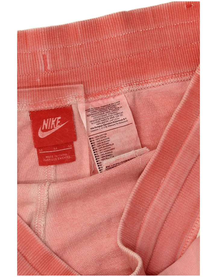 Мужские спортивные шорты Nike с графическим принтом, хлопковые, среднего розового цвета