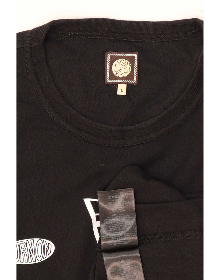 Мужской топ с рисунком Pretty Green, большой черный хлопок с длинным рукавом
