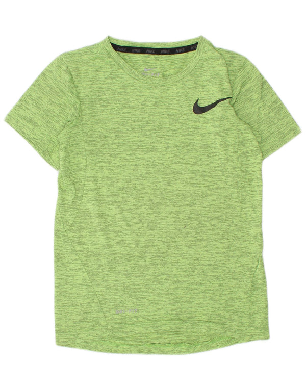 Футболка Nike Dri Fit для мальчиков 6–7 лет, XS, зеленая в крапинку