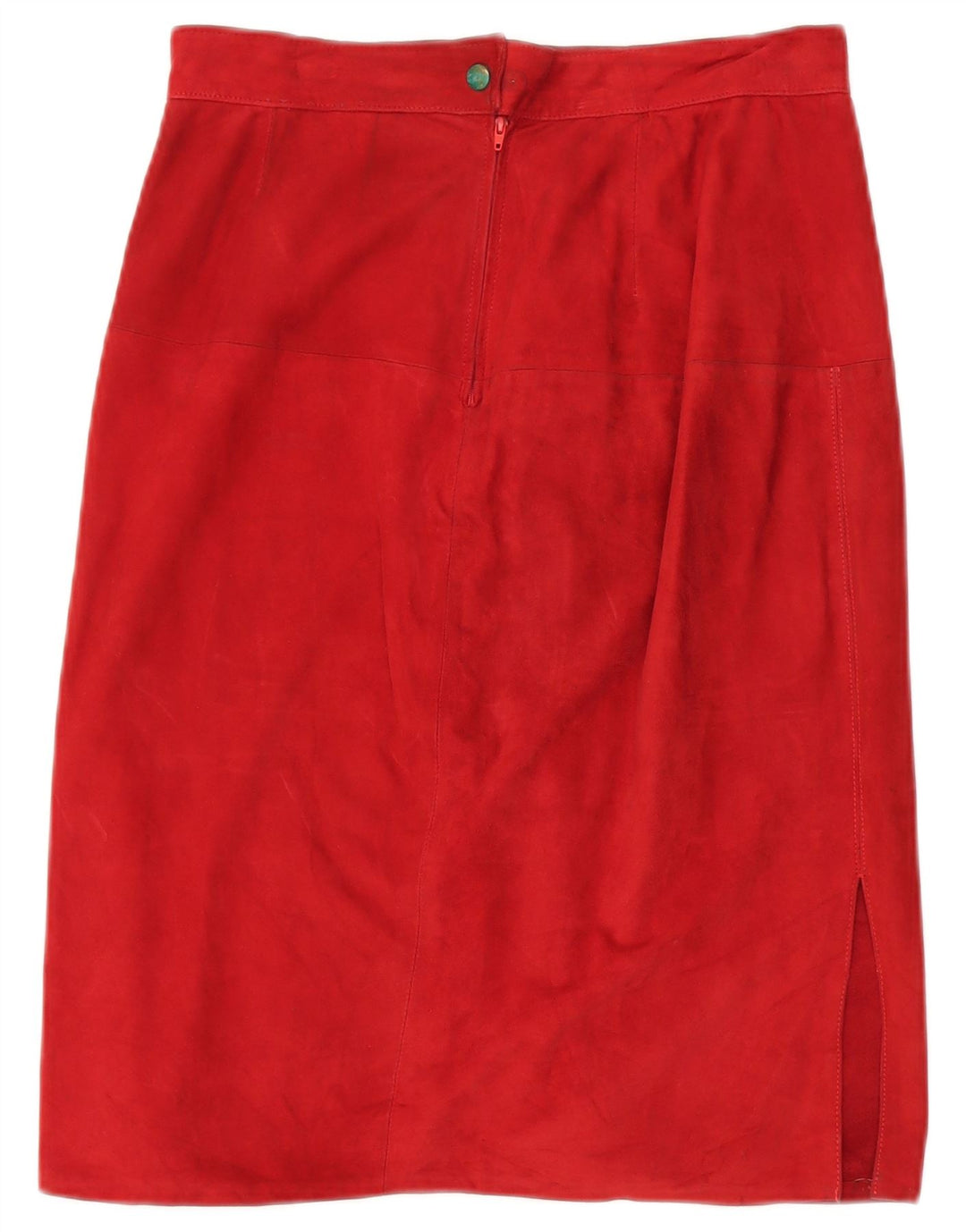 ВИНТАЖНЫЙ комплект из 2 женских замшевых юбок UK 14, средний W30, красная кожа