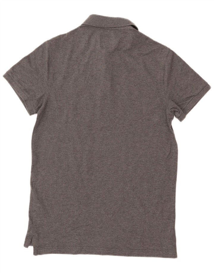 Мужская рубашка-поло свободного кроя ABERCROMBIE & FITCH, маленький серый цвет, хлопок