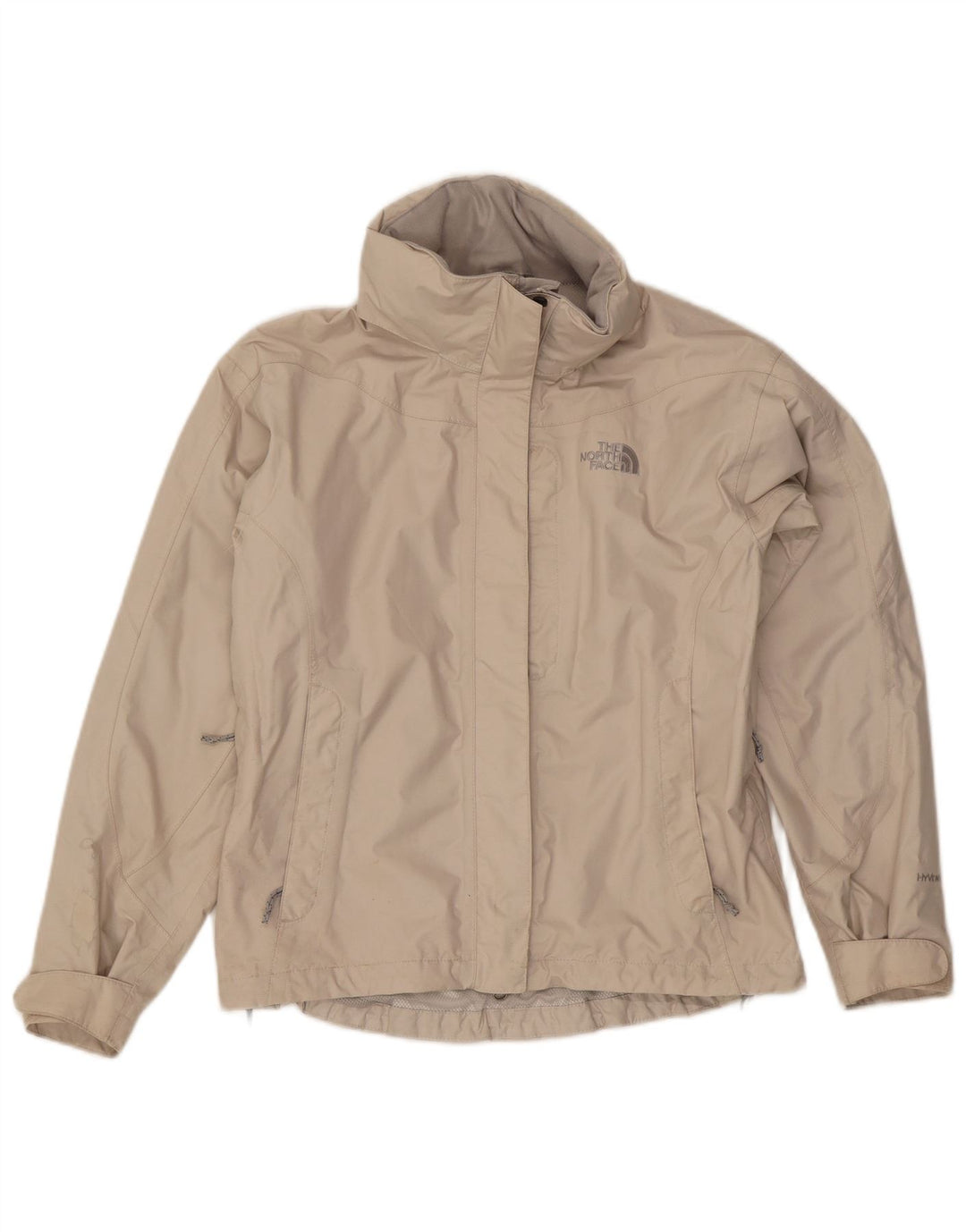 Женская оверсайз-дождевик с капюшоном The North Face UK 10, маленький размер, бежевый нейлон