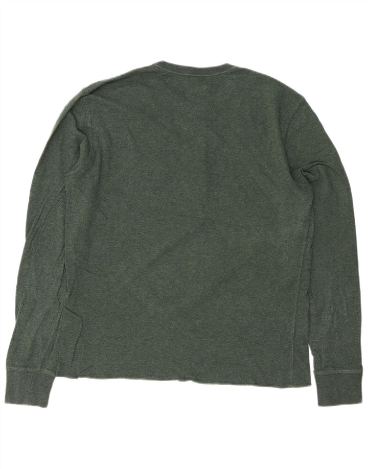Мужской топ J. CREW, маленький зеленый хлопок с длинными рукавами